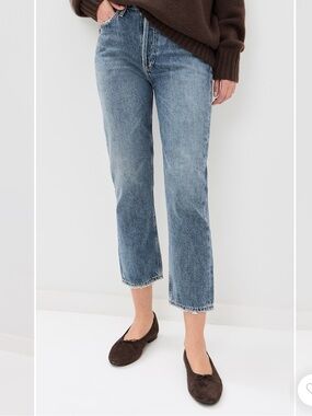 AGOLDE Riley High Rise Straight Crop Jeans 25